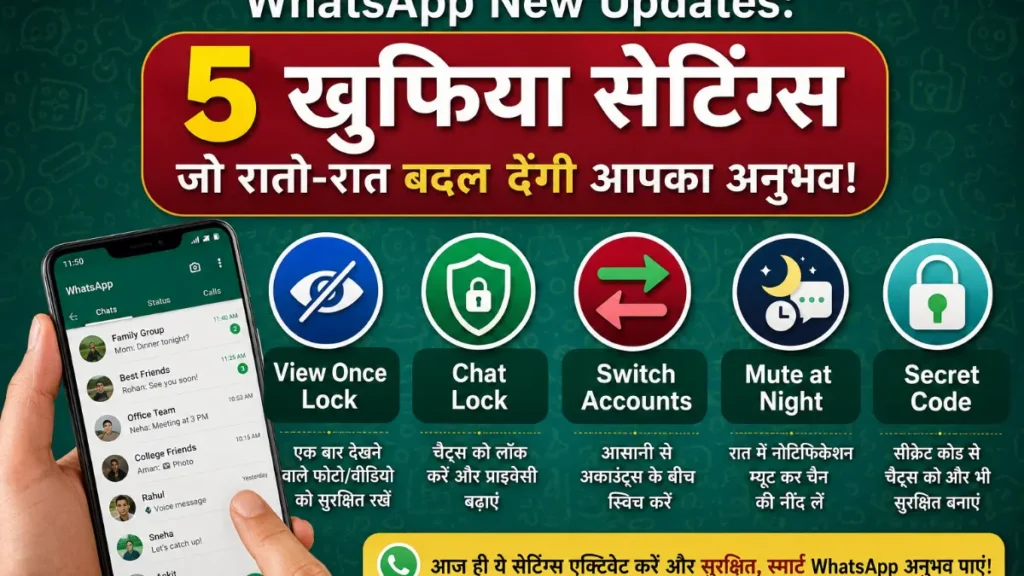 WhatsApp New Updates: 5 intelligence mobile
